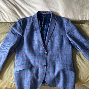 🧵 Tallia 100% Linen Blazer – Men’s 48R – Lightweight & Stylish ☀️